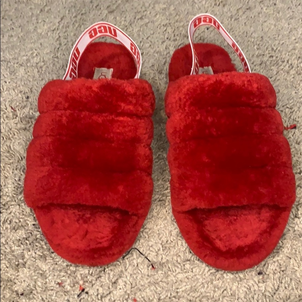 Red UGG Women Slides